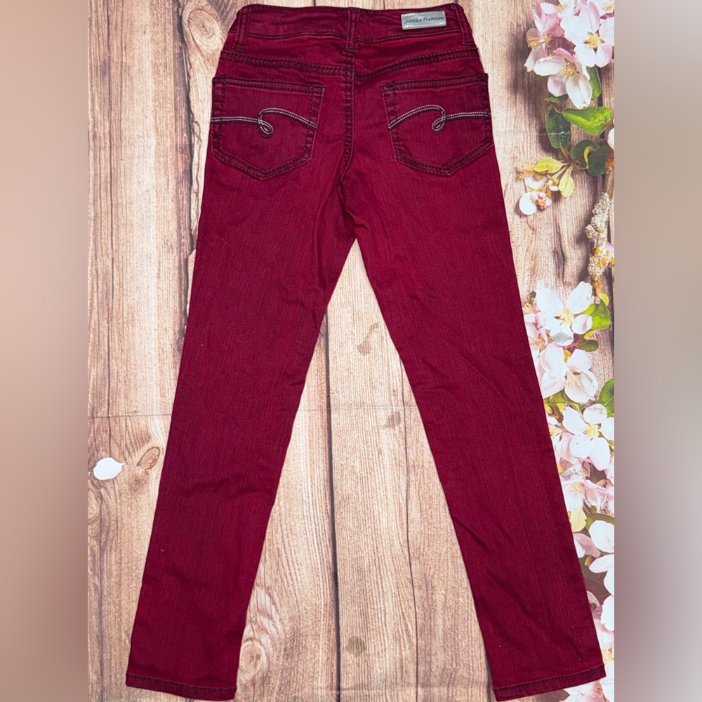 Justice Kids' Burgundy Jeans - Picture 2 of 4